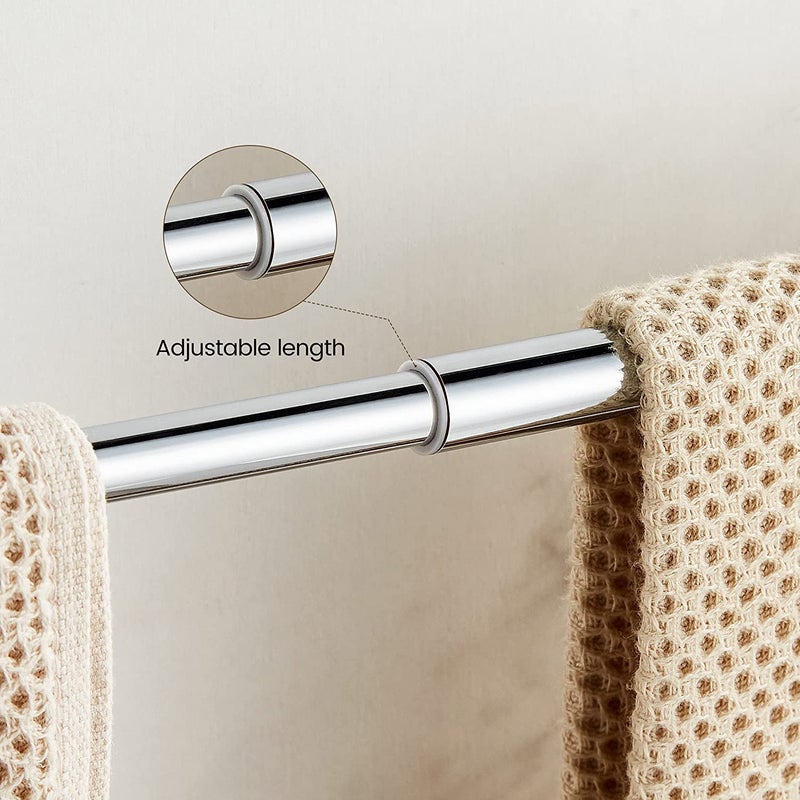 BATHSIR Crystal Towel Bar 24 Inch, Chrome Bathroom Towel Rack, Hand Towel Holder Wall Mounted - Image 5